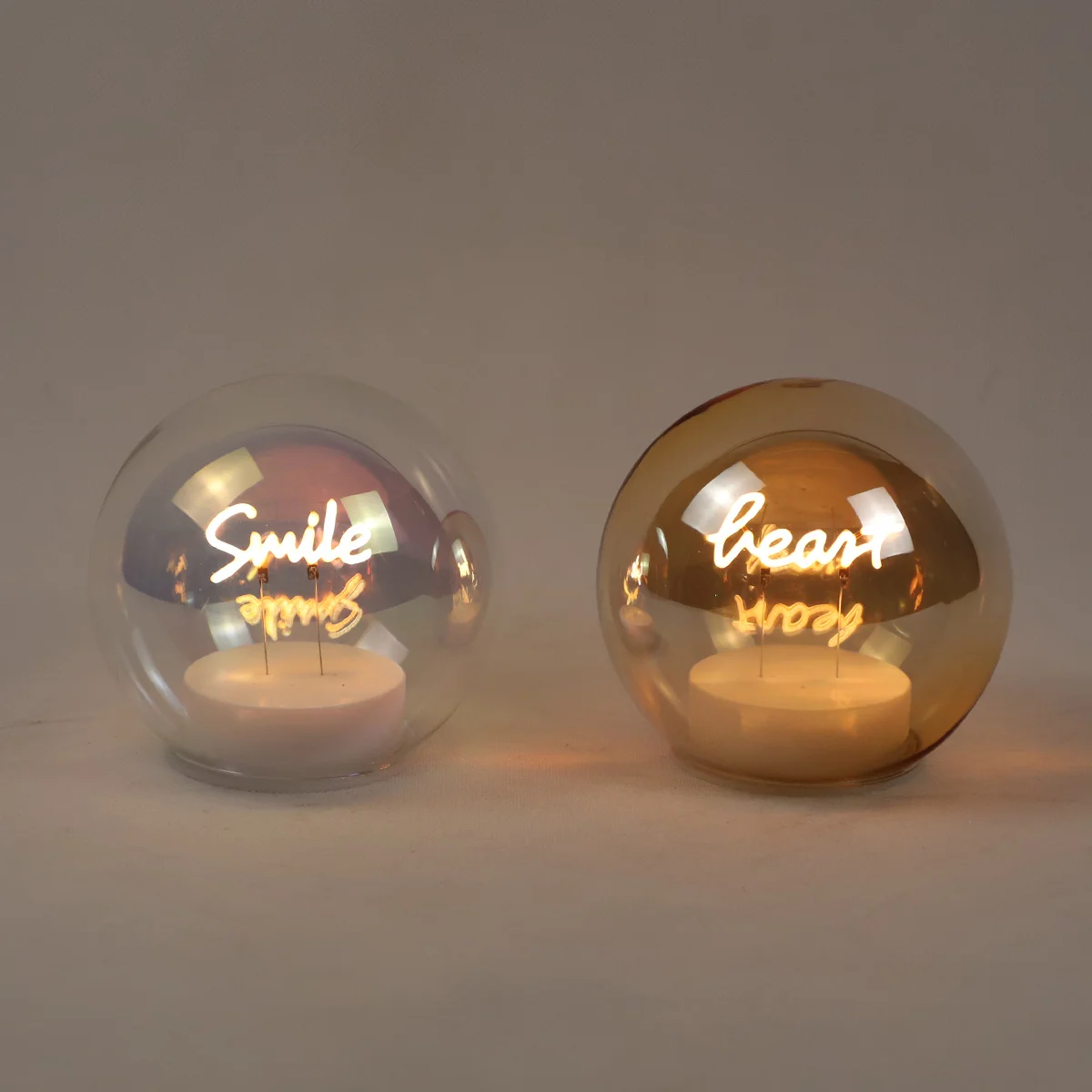 Amber glass vintage led filament bulb decorative globe christmas night light glass globe Get a Quote Contact Us
